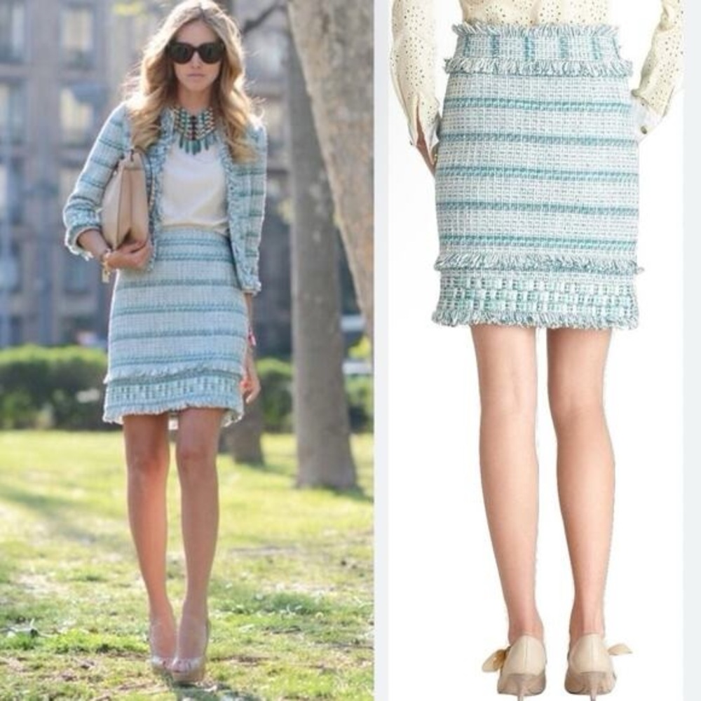 Tory Burch Tweed Blazer and Skirt Set Size 4 New!